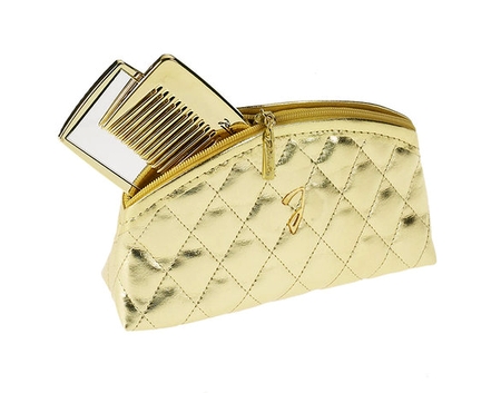 Janeke Golden Quilted Pouch Small