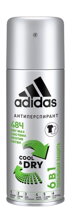 Adidas Cool & Dry 6 In 1 AntiPerspirant 48H 