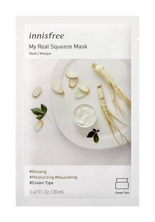 Тканевая маска для лица с женьшенем