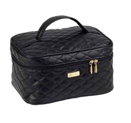 Janeke Black Quilted Travel Bag Medium 