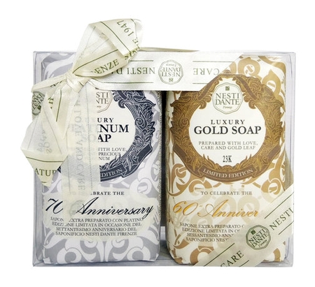 Nesti Dante Anniversary Platinum & Gold Soap Set 